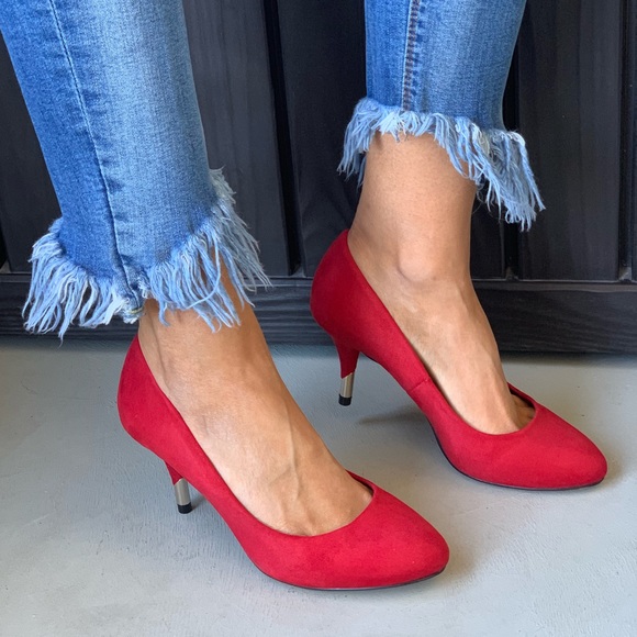 ASOS Shoes - Killer Instinct Red Mid Heel Stiletto Pump